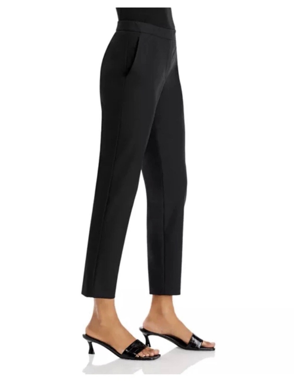 Theory Black Cropped Thanuel Kenett Ankle Pants